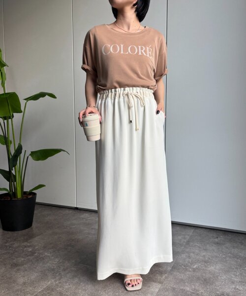 Jena espace merveilleux(ジェナ エスパスメルヴェイユ)の「〈7/17インスタライブご紹介アイテム〉プリントカットソー(Tシャツ/カットソー・レディース・チャコールグレー/ベージュ/アイボリー・FREE)」の19枚目の写真