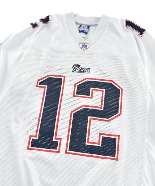 LABORATORY R(ラボラトリーアール)の「【USED】Reebok “NFL New England Patriots #12” ゲームシャツ(Tシャツ/カットソー・メンズ・ホワイト・LARGE)」の2枚目の写真