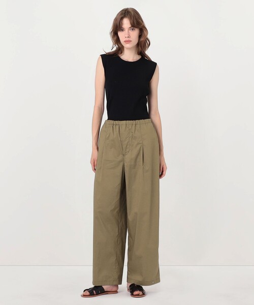 MACPHEE(マカフィー)の「コットンツイル イージータックパンツ(その他パンツ・レディース・カーキ/ブラウン/オフホワイト・34/36)」の4枚目の写真