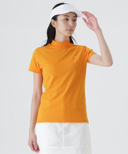 PEARLY GATES(パーリーゲイツ)の「【PEARLY GATES】PG is PG フルダルカノコ半袖ハイネックカットソー(Tシャツ/カットソー・レディース・ネイビー/オレンジ/ホワイト・LARGE/MEDIUM/SMALL)」の3枚目の写真