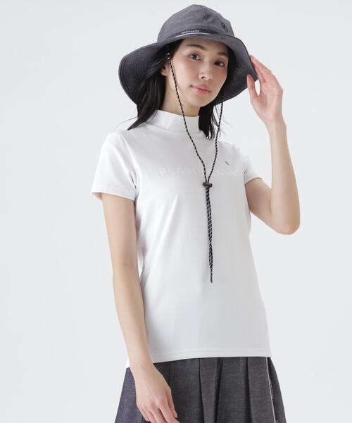 PEARLY GATES(パーリーゲイツ)の「【PEARLY GATES】PG is PG フルダルカノコ半袖ハイネックカットソー(Tシャツ/カットソー・レディース・ネイビー/オレンジ/ホワイト・LARGE/MEDIUM/SMALL)」の4枚目の写真