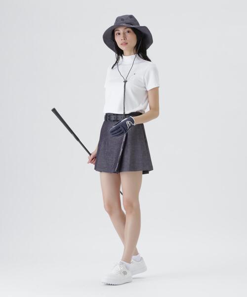PEARLY GATES(パーリーゲイツ)の「【PEARLY GATES】PG is PG フルダルカノコ半袖ハイネックカットソー(Tシャツ/カットソー・レディース・ネイビー/オレンジ/ホワイト・LARGE/MEDIUM/SMALL)」の5枚目の写真