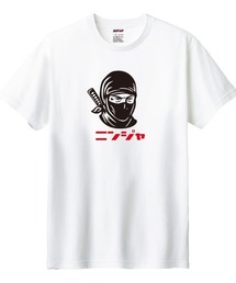 NIPOP(ニポップ) 半袖Tシャツ ニンジャ 和 ロゴ イラスト プリント インバウンド お土産 トップス カットソー レディース