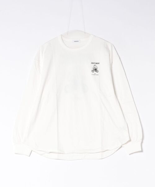 GENERATOR(ジェネレーター)の「ジェネレーター JUST RIDE L/S Tシャツ(Tシャツ/カットソー・レディース・ベージュ系その他/チャコールグレー/ホワイト・F)」の2枚目の写真