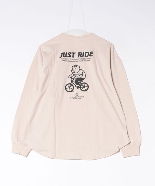 GENERATOR(ジェネレーター)の「ジェネレーター JUST RIDE L/S Tシャツ(Tシャツ/カットソー・レディース・ベージュ系その他/チャコールグレー/ホワイト・F)」の4枚目の写真