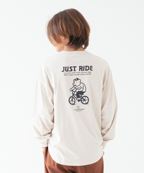GENERATOR(ジェネレーター)の「ジェネレーター JUST RIDE L/S Tシャツ(Tシャツ/カットソー・レディース・ベージュ系その他/チャコールグレー/ホワイト・F)」の1枚目の写真
