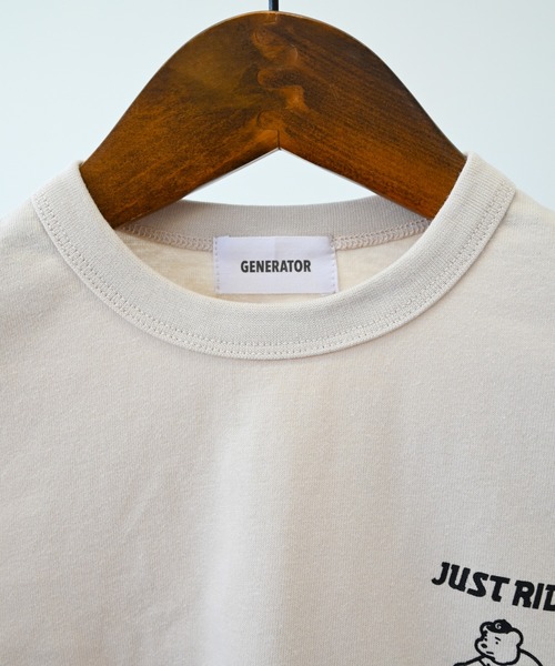 GENERATOR(ジェネレーター)の「ジェネレーター JUST RIDE L/S Tシャツ(Tシャツ/カットソー・レディース・ベージュ系その他/チャコールグレー/ホワイト・F)」の9枚目の写真
