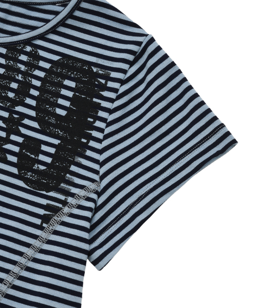 LMR（エルエムアール）の「ストライプスリム半袖TシャツBLUE（Tシャツ/カットソー・レディース・ブルー・SMALL/MEDIUM）」の7枚目の写真