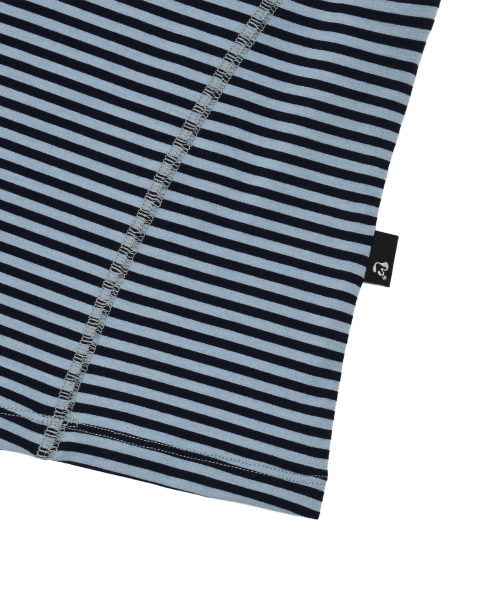 LMR（エルエムアール）の「ストライプスリム半袖TシャツBLUE（Tシャツ/カットソー・レディース・ブルー・SMALL/MEDIUM）」の8枚目の写真