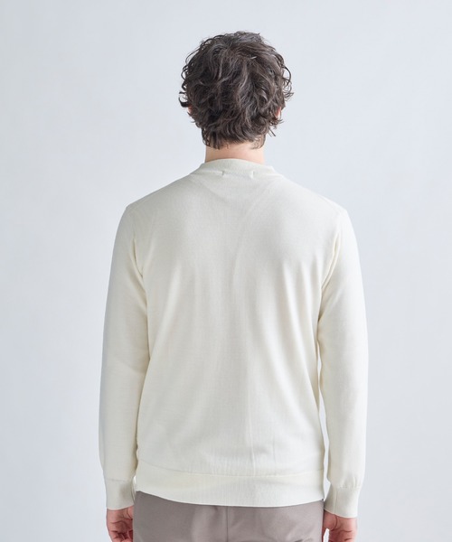 MEN'S BIGI(メンズビギ)の「12Gメリノウール 幾何学柄モックネックニット(ニット/セーター・メンズ・ブラック/ターコイズブルー/モカ/ホワイト・04/03/02/01)」の10枚目の写真