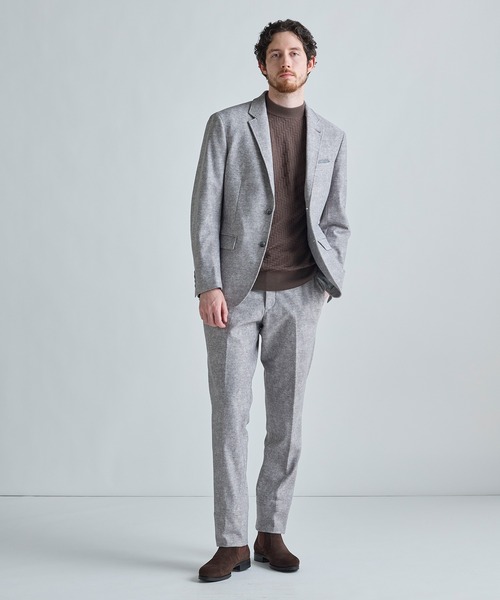 MEN'S BIGI(メンズビギ)の「12Gメリノウール 幾何学柄モックネックニット(ニット/セーター・メンズ・ブラック/ターコイズブルー/モカ/ホワイト・04/03/02/01)」の15枚目の写真