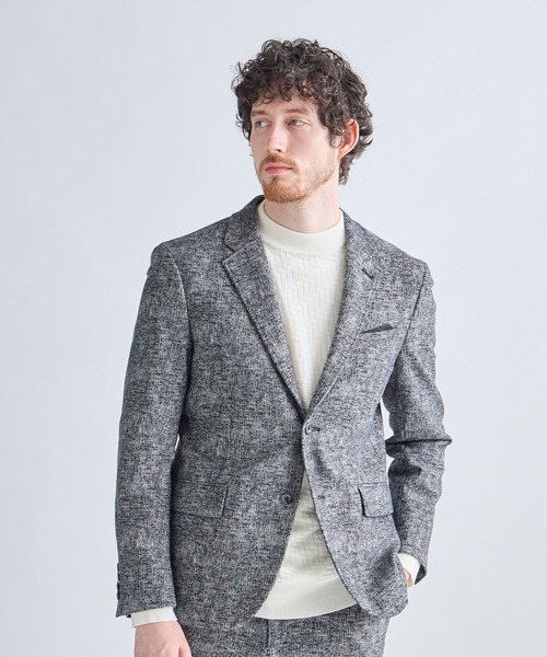 MEN'S BIGI(メンズビギ)の「12Gメリノウール 幾何学柄モックネックニット(ニット/セーター・メンズ・ブラック/ターコイズブルー/モカ/ホワイト・04/03/02/01)」の11枚目の写真