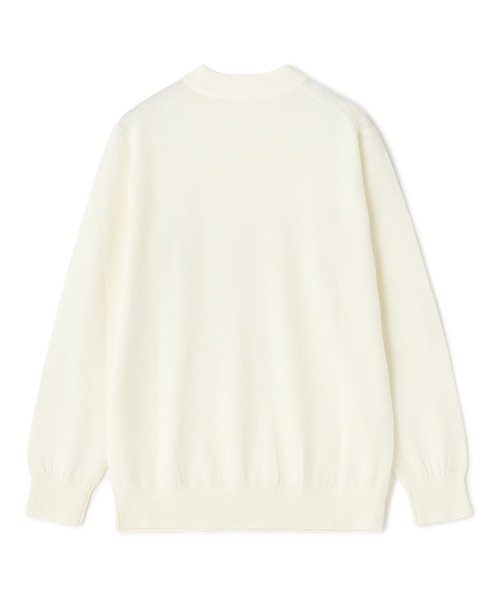 MEN'S BIGI(メンズビギ)の「12Gメリノウール 幾何学柄モックネックニット(ニット/セーター・メンズ・ブラック/ターコイズブルー/モカ/ホワイト・04/03/02/01)」の8枚目の写真