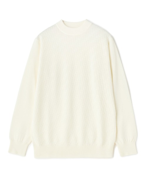MEN'S BIGI(メンズビギ)の「12Gメリノウール 幾何学柄モックネックニット(ニット/セーター・メンズ・ブラック/ターコイズブルー/モカ/ホワイト・04/03/02/01)」の17枚目の写真