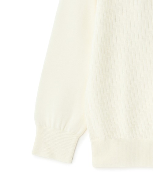 MEN'S BIGI(メンズビギ)の「12Gメリノウール 幾何学柄モックネックニット(ニット/セーター・メンズ・ブラック/ターコイズブルー/モカ/ホワイト・04/03/02/01)」の6枚目の写真