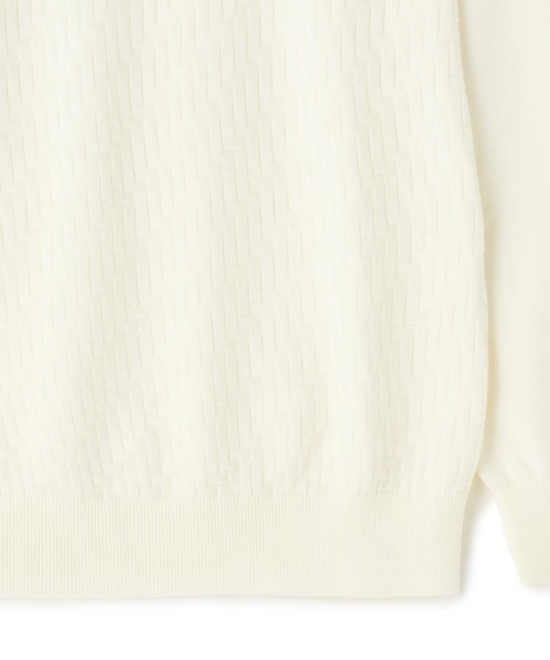 MEN'S BIGI(メンズビギ)の「12Gメリノウール 幾何学柄モックネックニット(ニット/セーター・メンズ・ブラック/ターコイズブルー/モカ/ホワイト・04/03/02/01)」の7枚目の写真