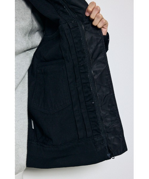 AZUL by moussy(アズールバイマウジー)の「【セットアップ対応】異素材デニムジャケット 秋服 冬服(デニムジャケット・メンズ・ブルー/ブラック・LARGE/MEDIUM)」の16枚目の写真
