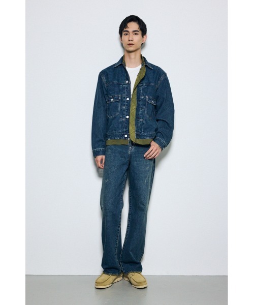 AZUL by moussy(アズールバイマウジー)の「【セットアップ対応】異素材デニムジャケット 秋服 冬服(デニムジャケット・メンズ・ブルー/ブラック・LARGE/MEDIUM)」の20枚目の写真