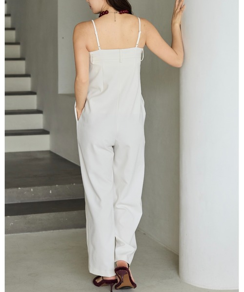BIRTHDAY BASH（バースデイバッシュ）の「SLACKS SALOPETTE PANTS(スラックスサロペットパンツ)（サロペット/オーバーオール・レディース・ホワイト/ブラック・S/M）」の4枚目の写真