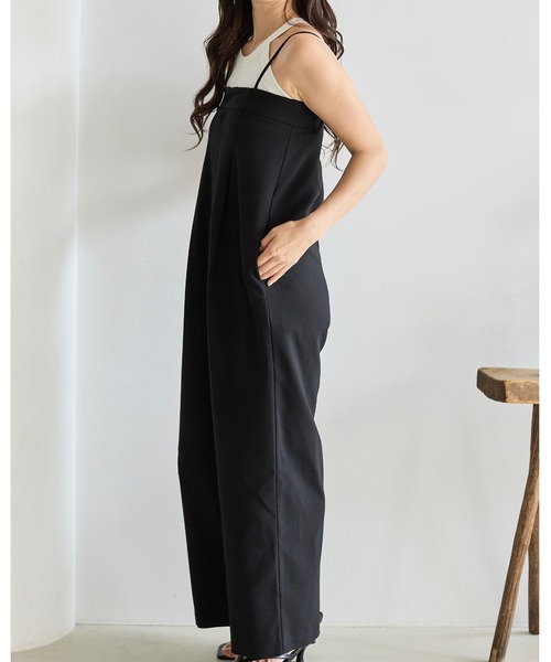 BIRTHDAY BASH（バースデイバッシュ）の「SLACKS SALOPETTE PANTS(スラックスサロペットパンツ)（サロペット/オーバーオール・レディース・ホワイト/ブラック・S/M）」の10枚目の写真