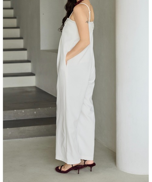 BIRTHDAY BASH（バースデイバッシュ）の「SLACKS SALOPETTE PANTS(スラックスサロペットパンツ)（サロペット/オーバーオール・レディース・ホワイト/ブラック・S/M）」の11枚目の写真