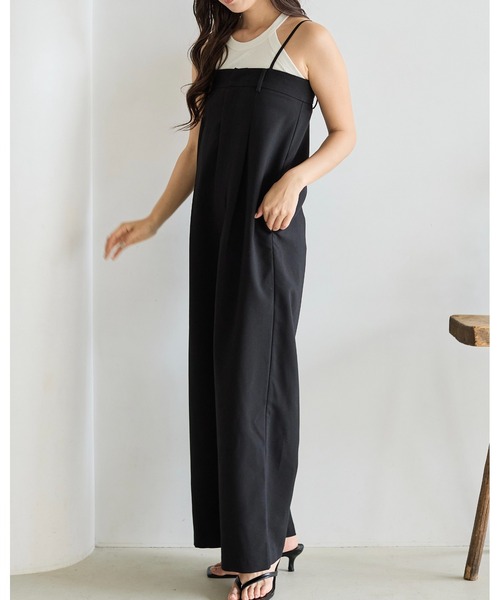 BIRTHDAY BASH（バースデイバッシュ）の「SLACKS SALOPETTE PANTS(スラックスサロペットパンツ)（サロペット/オーバーオール・レディース・ホワイト/ブラック・S/M）」の12枚目の写真