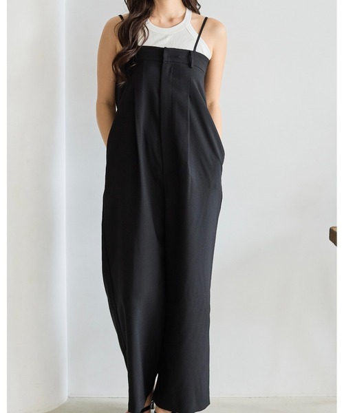 BIRTHDAY BASH（バースデイバッシュ）の「SLACKS SALOPETTE PANTS(スラックスサロペットパンツ)（サロペット/オーバーオール・レディース・ホワイト/ブラック・S/M）」の13枚目の写真