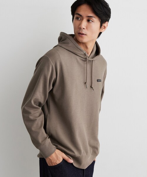 THE SHOP TK （ザ ショップ ティーケー ）の「【洗濯機OK／ユニセックス】ダンボール ロゴパーカ（パーカー・メンズ・ダークブラウン/グレー/オフホワイト・02/03/04）」の12枚目の写真
