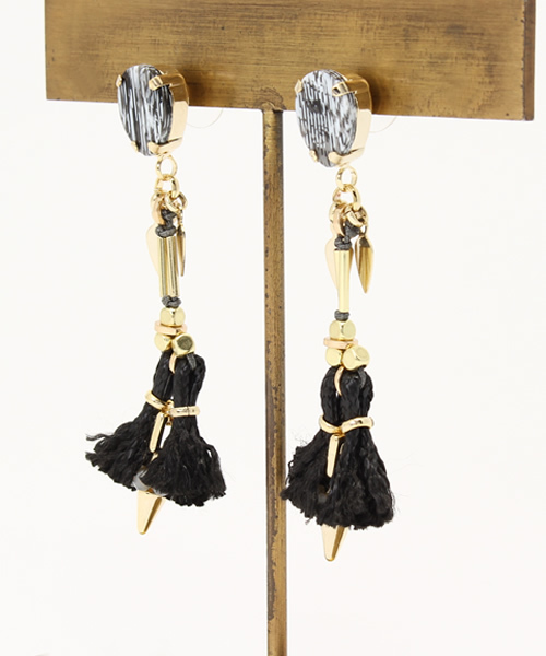 ROSE BUD（ローズバッド）の「(BU ACCESSORIES)WE1987/EARRING（ピアス（両耳用）・レディース・ブラック/ターコイズブルー・ONE SIZE）」の3枚目の写真