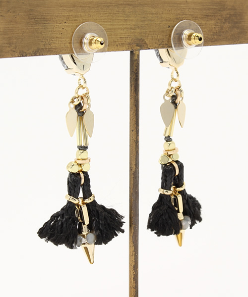 ROSE BUD（ローズバッド）の「(BU ACCESSORIES)WE1987/EARRING（ピアス（両耳用）・レディース・ブラック/ターコイズブルー・ONE SIZE）」の4枚目の写真