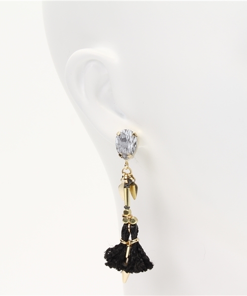ROSE BUD（ローズバッド）の「(BU ACCESSORIES)WE1987/EARRING（ピアス（両耳用）・レディース・ブラック/ターコイズブルー・ONE SIZE）」の5枚目の写真