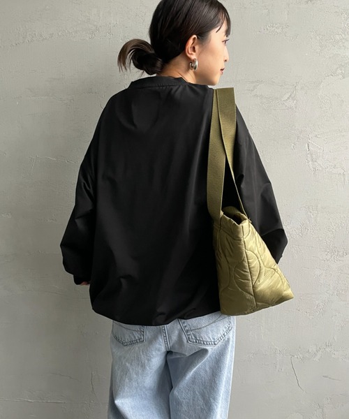 +phenix（プラスフェニックス）の「[＋phenix/プラスフェニックス] 別注 ワンポイント刺繍ロゴ ドローコードロンT（Tシャツ/カットソー・メンズ・ホワイト/ブラック/グレイッシュベージュ・M/L/XL）」の12枚目の写真