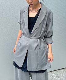 Ameri（アメリ）の「YARN DYED CHECK LAYERED VEST SHIRT（シャツ/ブラウス）」