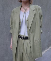 Ameri（アメリ）の「YARN DYED CHECK LAYERED VEST SHIRT（シャツ/ブラウス）」