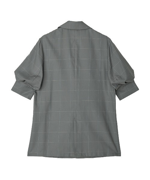 Ameri(アメリ)の「YARN DYED CHECK LAYERED VEST SHIRT(シャツ/ブラウス・レディース・グレー/ライトグリーン/ブラウン・FREE)」の8枚目の写真