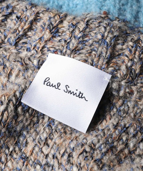 Paul Smith（ポールスミス）の「ウィメンズ ボーダー ロングニットベスト / 265252 KN195（ニット/セーター・レディース・ターコイズブルー/イエローゴールド・MEDIUM）」の5枚目の写真