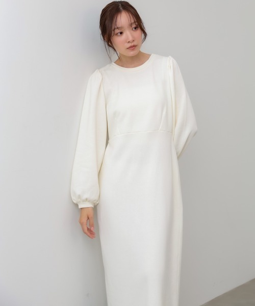 Bab(バブ)の「【選べるサイズ展開】ティアードチュールキャミ+スウェットワンピースSET(ワンピース・レディース・アイボリー/チャコールグレー・MEDIUM/SMALL)」の11枚目の写真