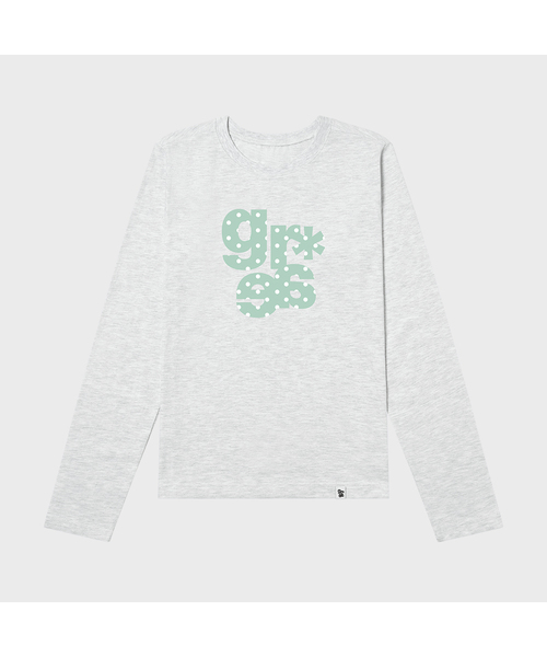 GRAVER（グレーバー）の「[UNISEX]GRAE-S DOT ロングスリーブ Tシャツ_5color（Tシャツ/カットソー・レディース・ホワイト/ブラック×グレー/オフホワイト/チャコール/ブラック×ピンク・LARGE/SMALL/MEDIUM）」の3枚目の写真