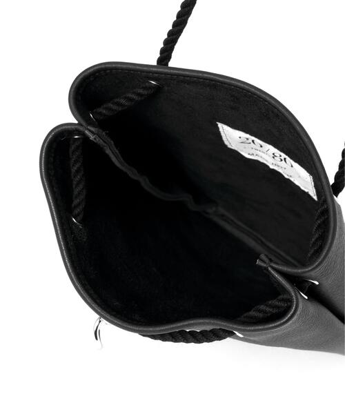 20/80(テゥエンティーエイティー)の「【20/80】トゥエンティーエイティー/SHRINK LEATHER JINKICHI BUKURO(ショルダーバッグ・メンズ・ブラック・F)」の9枚目の写真