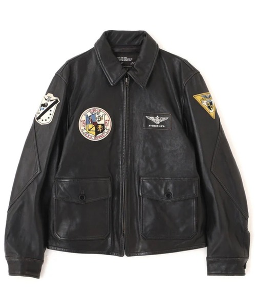 AVIREX(アヴィレックス)の「AVIREX -CL M-421A LEATHER JKT(ライダースジャケット・メンズ・ブラック・M/XL/L)」の1枚目の写真