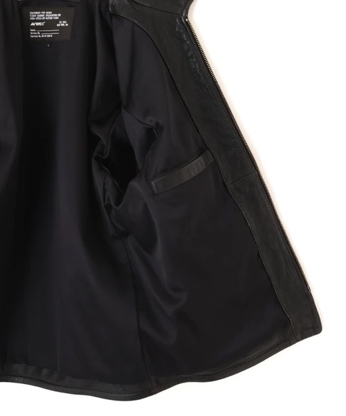 AVIREX(アヴィレックス)の「AVIREX -CL M-421A LEATHER JKT(ライダースジャケット・メンズ・ブラック・M/XL/L)」の3枚目の写真