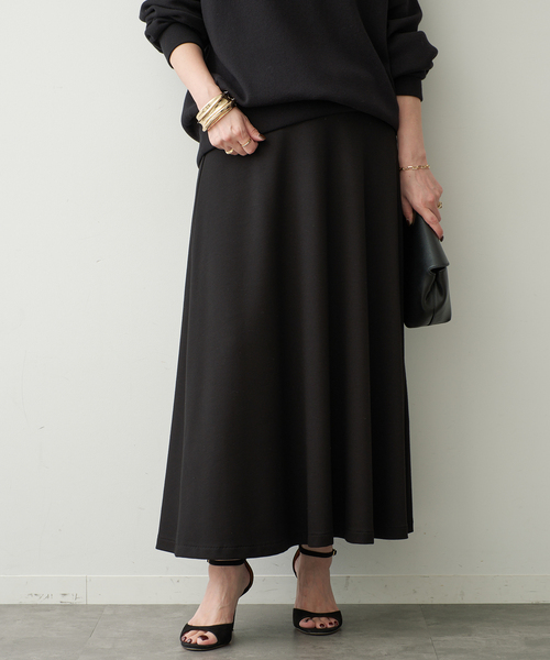Deuxieme Classe(ドゥーズィエムクラス)の「Modern Jersey フレアスカート(スカート・レディース・ブラック/ブラウン・38/36)」の5枚目の写真