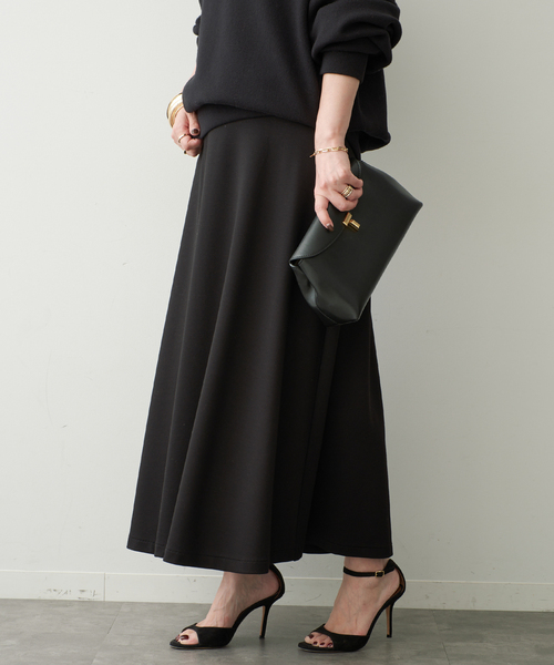 Deuxieme Classe(ドゥーズィエムクラス)の「Modern Jersey フレアスカート(スカート・レディース・ブラック/ブラウン・38/36)」の6枚目の写真