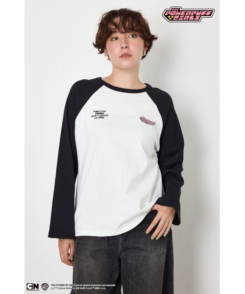 RODEO CROWNS WIDE BOWL(ロデオクラウンズワイドボウル)の「(PPG)ラグランロングスリーブTシャツ(Tシャツ/カットソー・レディース・ホワイト系その他/グリーン系その他2/ブルー系その他・SMALL/MEDIUM)」の2枚目の写真