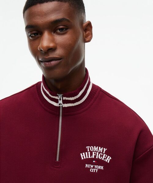 TOMMY HILFIGER(トミーヒルフィガー)の「バーシティリラックスハーフジップスウェット(スウェット・メンズ・グレー/ピンク/ネイビー・MEDIUM/LARGE/X-LARGE/SMALL)」の12枚目の写真
