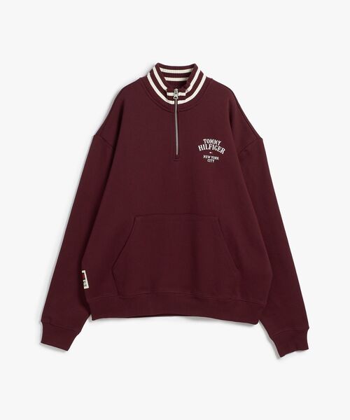 TOMMY HILFIGER(トミーヒルフィガー)の「バーシティリラックスハーフジップスウェット(スウェット・メンズ・グレー/ピンク/ネイビー・MEDIUM/LARGE/X-LARGE/SMALL)」の14枚目の写真