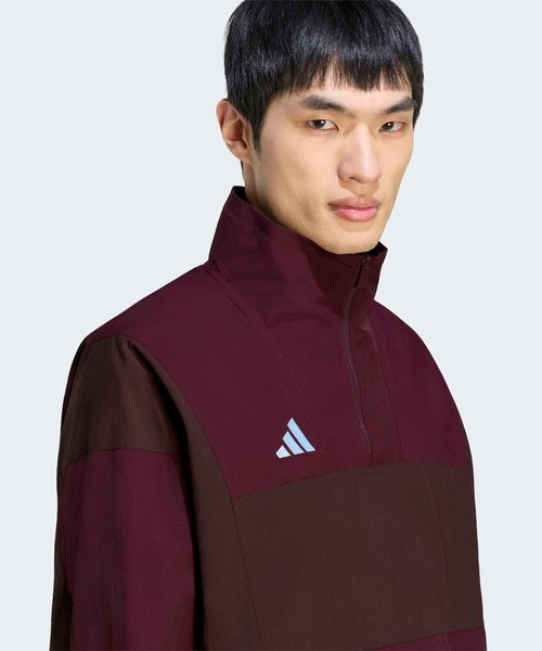 adidas(アディダス)の「スタジアム カラーブロック ハーフジップ トラックジャケット / ジャージ / アディダス adidas(ジャージ・メンズ・レッド・MEDIUM/LARGE/3XL/XX-LARGE/X-LARGE/SMALL)」の3枚目の写真