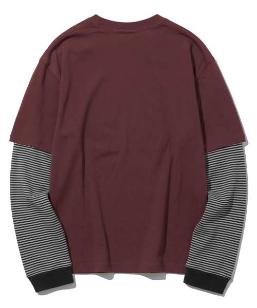 F.ILLUMINATE(フィルミネイト)の「トリプルアスター レイヤード ロングスリーブ-3カラー(Tシャツ/カットソー・メンズ・ダークグレー/ワイン/ブラック・SMALL/MEDIUM/LARGE)」の5枚目の写真