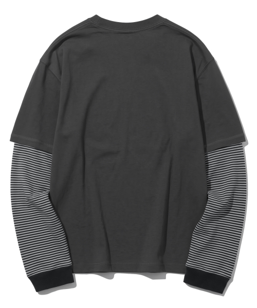 F.ILLUMINATE(フィルミネイト)の「トリプルアスター レイヤード ロングスリーブ-3カラー(Tシャツ/カットソー・メンズ・ダークグレー/ワイン/ブラック・SMALL/MEDIUM/LARGE)」の7枚目の写真