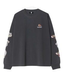 TOM&JERRY（トムアンドジェリー）の「【公式】トムとジェリー　スリーブプリント&刺繍ロンT（Tシャツ/カットソー）」